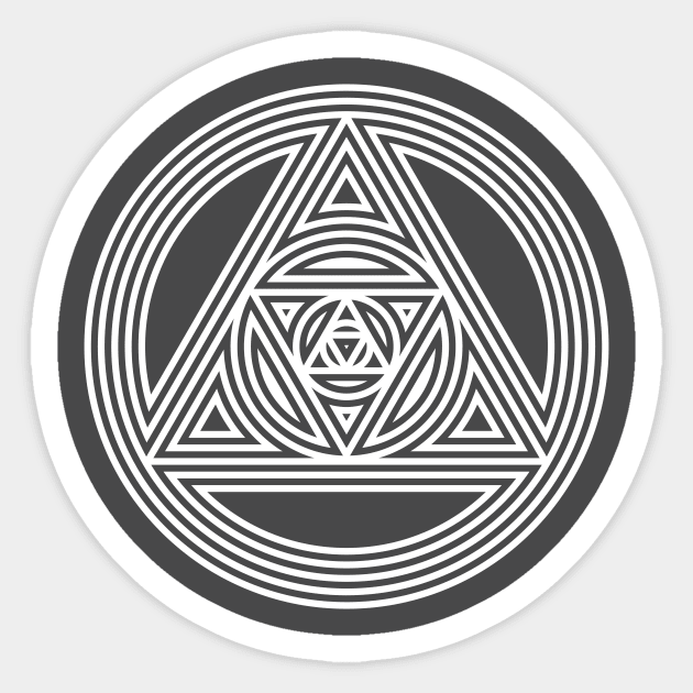 Interlocking Triangles - Awesome Sacred Geometry Design Sticker by Nonstop Shirts